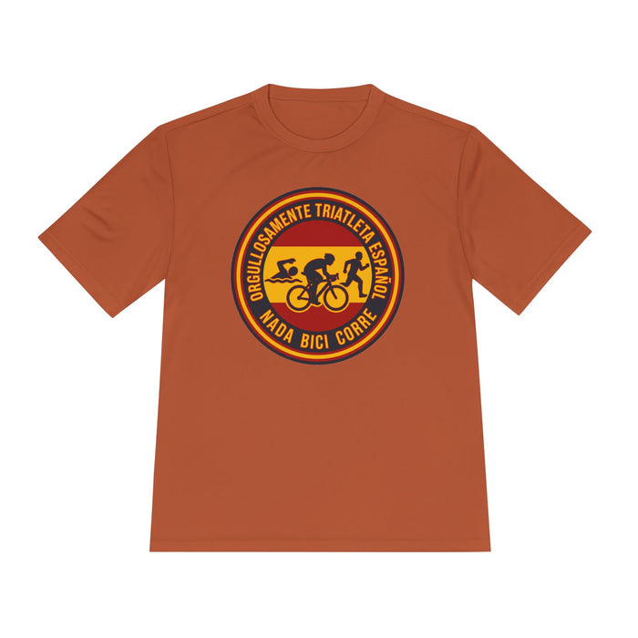 Orgullosamente Triatleta Español Moisture-Wicking Performance Tee —