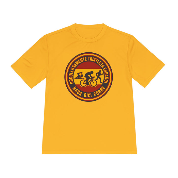 Orgullosamente Triatleta Español Moisture-Wicking Performance Tee —