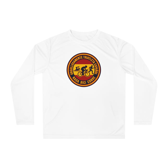 Orgullosamente Triatleta Español Performance Long Sleeve — Swim Bike