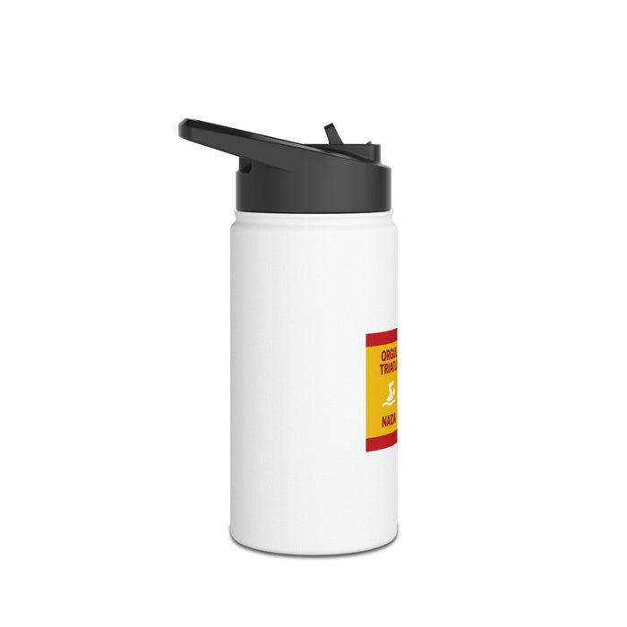 Orgullosamente Triatleta Español Stainless Steel Water Bottle — Swim