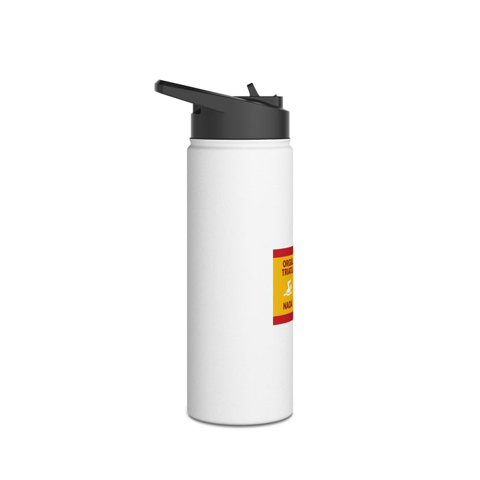 Orgullosamente Triatleta Español Stainless Steel Water Bottle — Swim