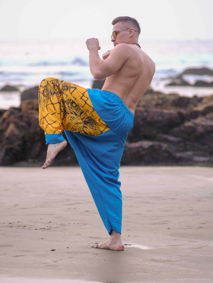 Buy Unisex Couple Bohemian Lion Print Hippy Baggy Aladdin Harem Pants For Travel Dance Yoga