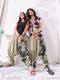 Buy Unisex Couple Tribal Genie Baggy Balloon Aladdin Hippy Harem Pants For Dance Yoga