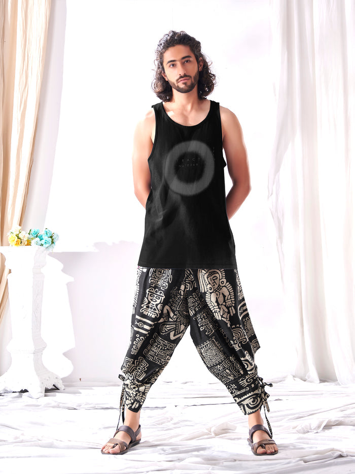 Buy Unisex Couple Tribal Print Baggy Hippy Boho Harem Pants For Dance Travel Yoga