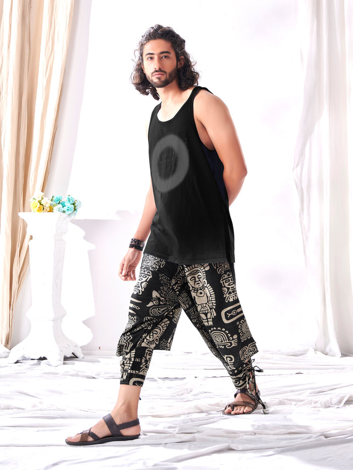 Buy Unisex Couple Tribal Print Baggy Hippy Boho Harem Pants For Dance Travel Yoga