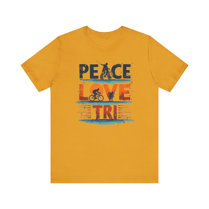 Peace Love Triathlon T-Shirt - size chart