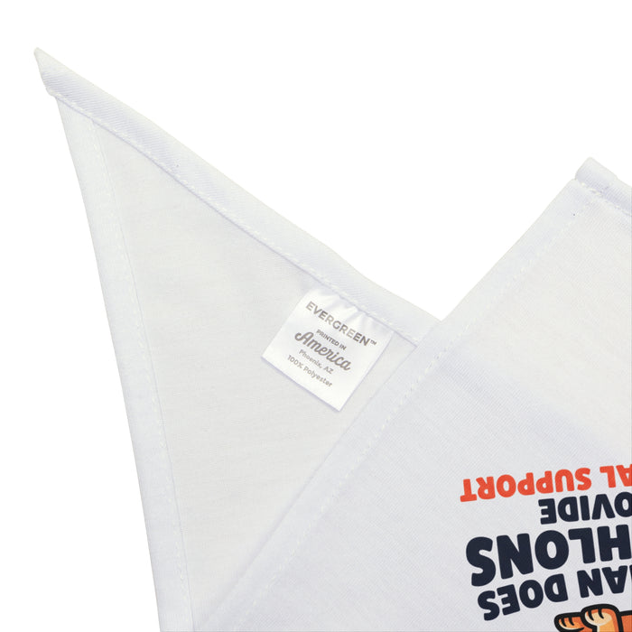 Pet Bandana - "My Human Does Triathlons I Provide Emotional Support" Cute Dog Bandana, Funny Triathlete Pet Gift