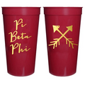 Pi Beta Phi Sorority Stadium Cup with Gold Foil Print