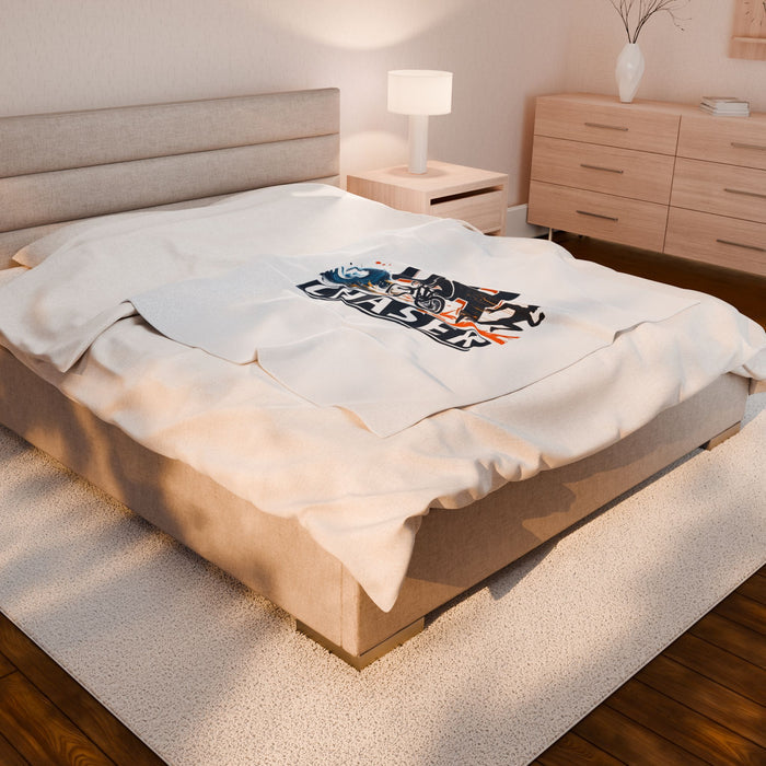 Plush Velveteen Triathlon Athlete Blanket - All Over Prints - lifestyle view