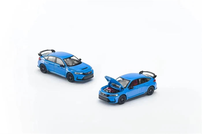 Pop Race 1:64 HONDA CIVIC FL5 BOOST BLUE PEARL Diecast Model Car