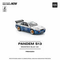 POP RACE 1:64 PANDEM SILVIA S13 MOONTECH BLUE Diecast Model Car