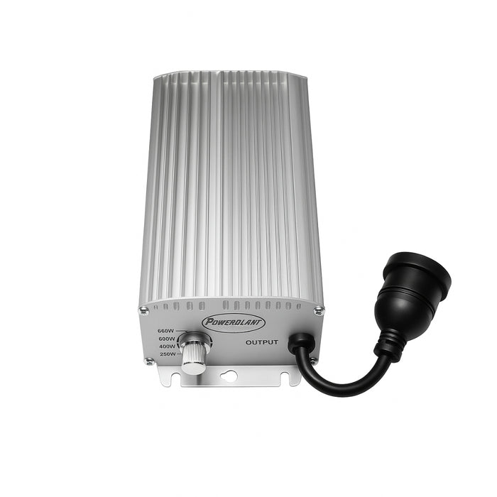 PowerPlant 600W Slimline Digital Ballast – Dimmable 250W / 400W / 600W Grow Light Control