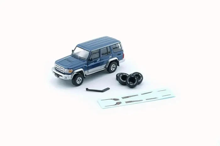**Pre-Order** BM Creations 1:64 Land Cruiser LC76 Blue (LHD) Diecast Model Car