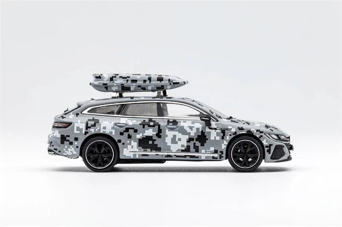 **Pre-Order** GCD 1:64 Arteon R /CC Shooting Brake Grayscale Camouflage LHD Diecast Model Car