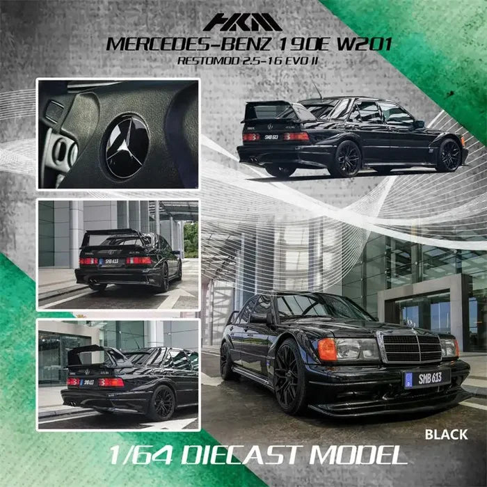 **Pre-Order** HKM Premium 1:64 MB 190E W201 2.5-16 Evo II Restmod limited999 Diecast Model Car