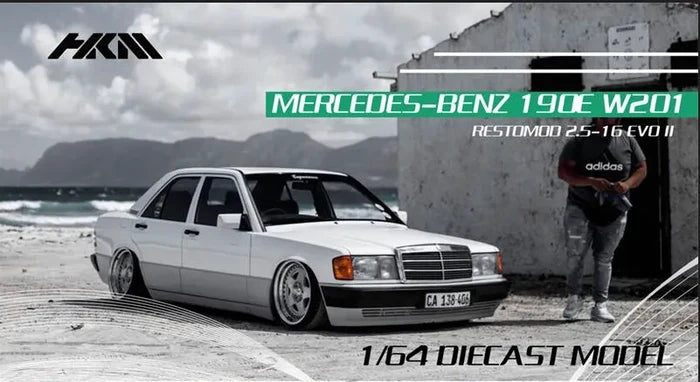 **Pre-Order** HKM Premium 1:64 MB 190E W201 2.5-16 Evo II Restmod limited999 Diecast Model Car