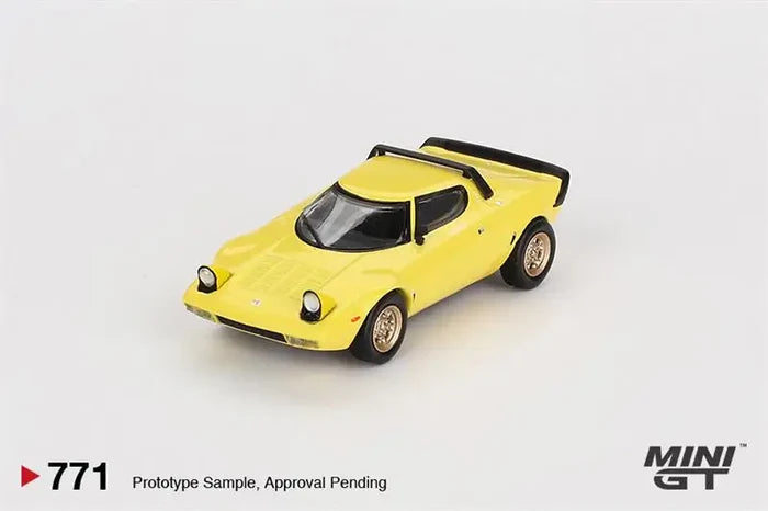 **Pre-Order** MINI GT 1:64 Lancia Stratos HF Stradale Giallo Fly LHD Diecast Model Car