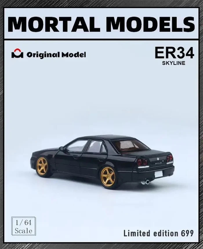 **Pre-Order** Mortal x OM 1:64 Skyline ER34 limited699 Diecast Model Car