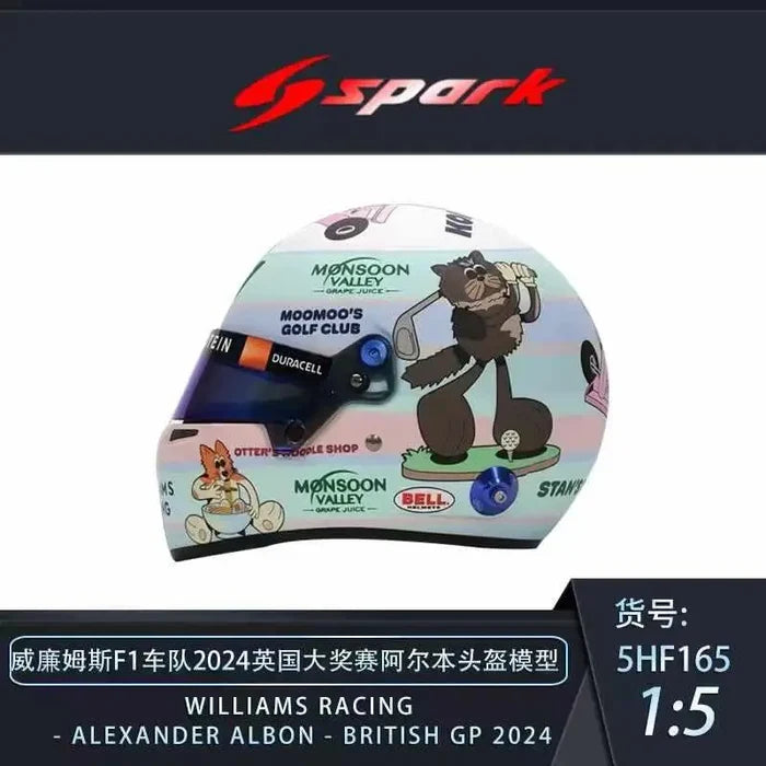 **Pre-Order** Spark 1:5 Williams Racing - Alexander Albon - British GP 2024 helmet Model