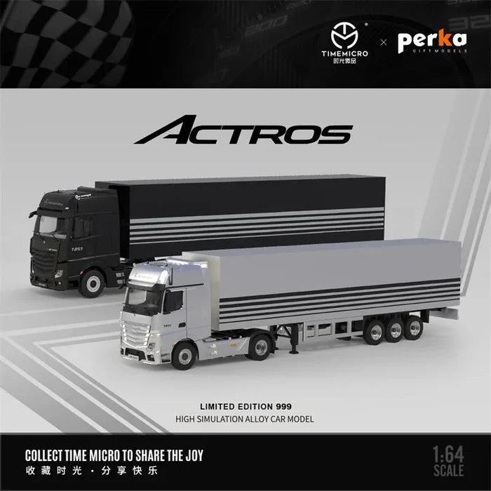 **Pre-Order** Time Micro+Perka 1:64 Actros Truck limited999 Diecast Model Car