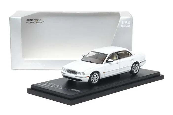 PreSale AR Box 1:64 XJ350 Ebony Black / White Collection Miniature DieCast Model Car