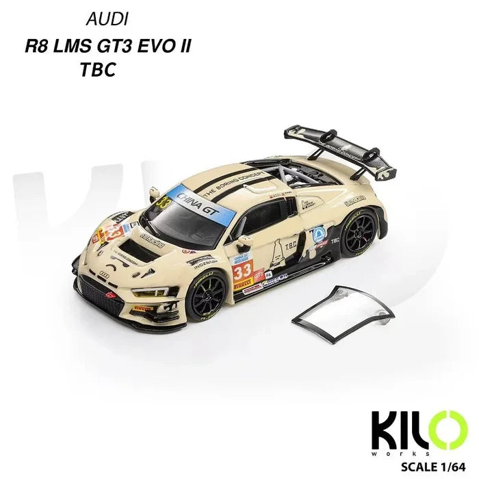 [PreSale] KILO Works 1:64 R8 LMS GT3 EVO II TBC Racing Diecast Model Car
