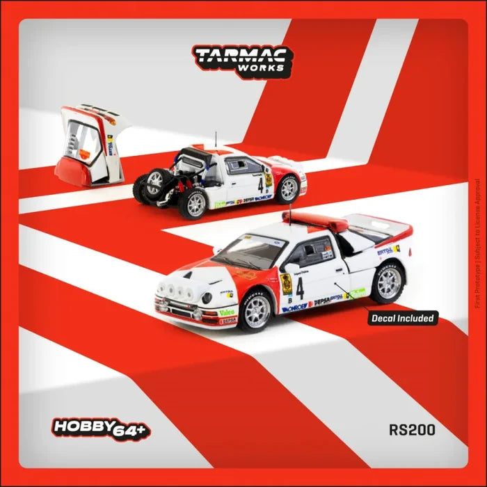 [PreSale] Tarmac Works 1:64 RWB 964 348 Challenge 488 GT3 RS200 Rallye Diecast Model Car