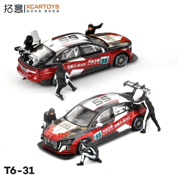 [PreSale]  XCartoys 1:64 HongQi H5 Race Car 2024 Autohome Team Diecast Model Car