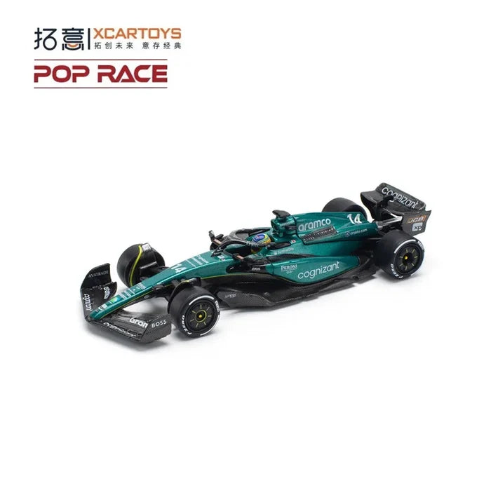 [PreSale] Xcartoys x POP RACE 1:64 2023 #14 F.ALONSO  AMR23 Green Diecast Model Car
