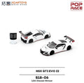 PreSale Xcartoys/POPRACE 1:64 NSX GT3 EVO White Die-Cast Car Model Collection Miniature