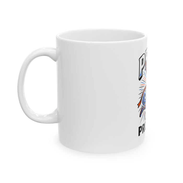 Proof Over Promises Ceramic Coffee Mug — Motivational Runner/Biker Design (11oz, 15oz)
