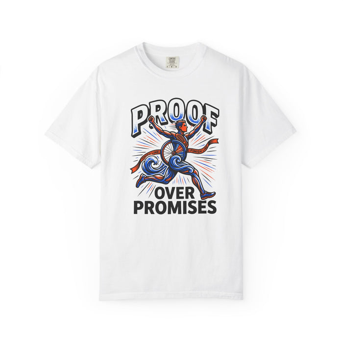 Proof Over Promises T-Shirt — Motivational Runner Graphic Tee