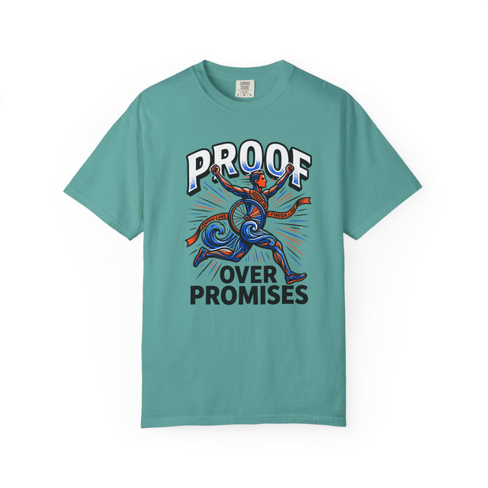 Proof Over Promises T-Shirt — Motivational Runner Graphic Tee