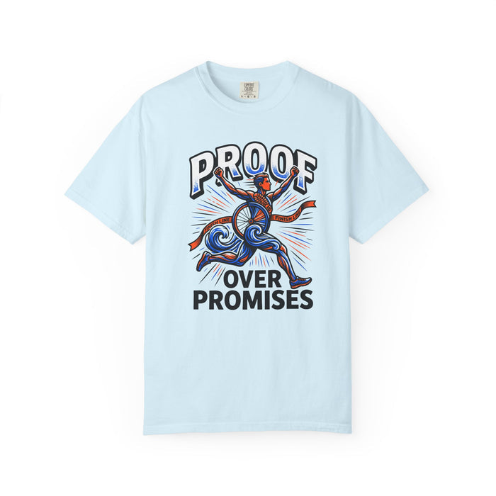 Proof Over Promises T-Shirt — Motivational Runner Graphic Tee