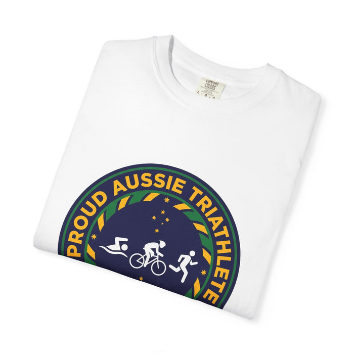 Proud Aussie Triathlete Bella+Canvas Unisex Tee — Swim Bike Run Auss