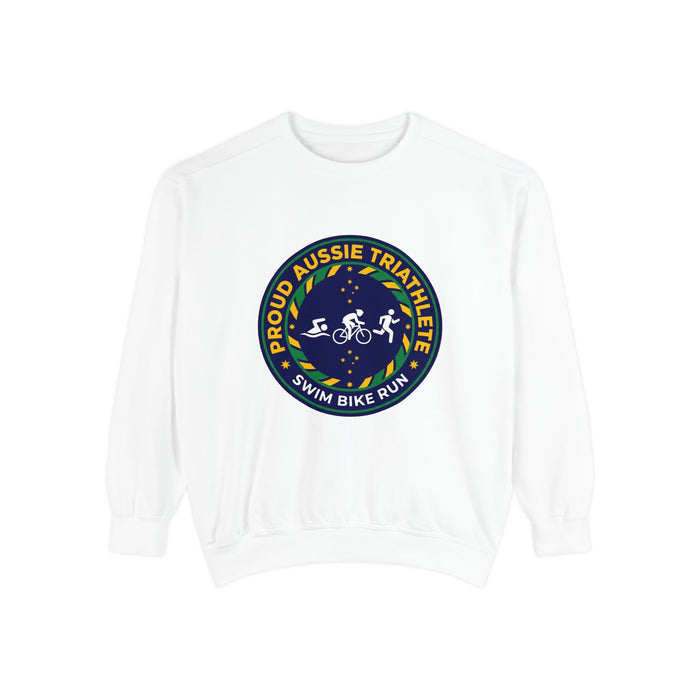 Proud Aussie Triathlete Crewneck Sweatshirt — Swim Bike Run Aussie T