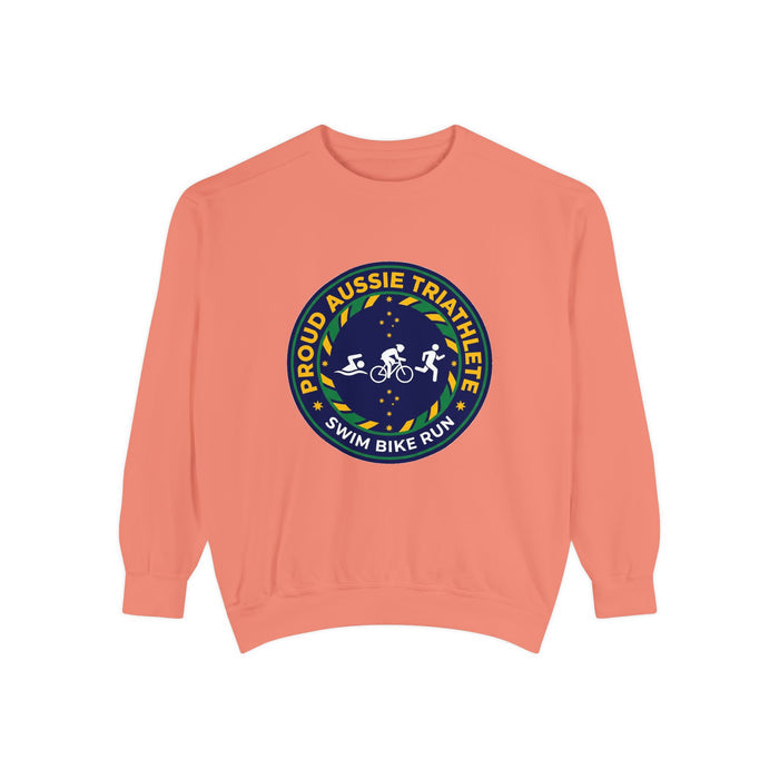 Proud Aussie Triathlete Crewneck Sweatshirt — Swim Bike Run Aussie T