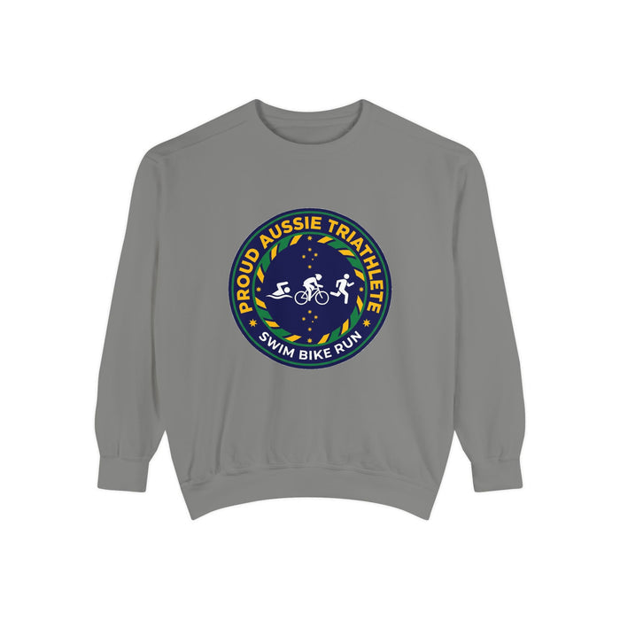 Proud Aussie Triathlete Crewneck Sweatshirt — Swim Bike Run Aussie T