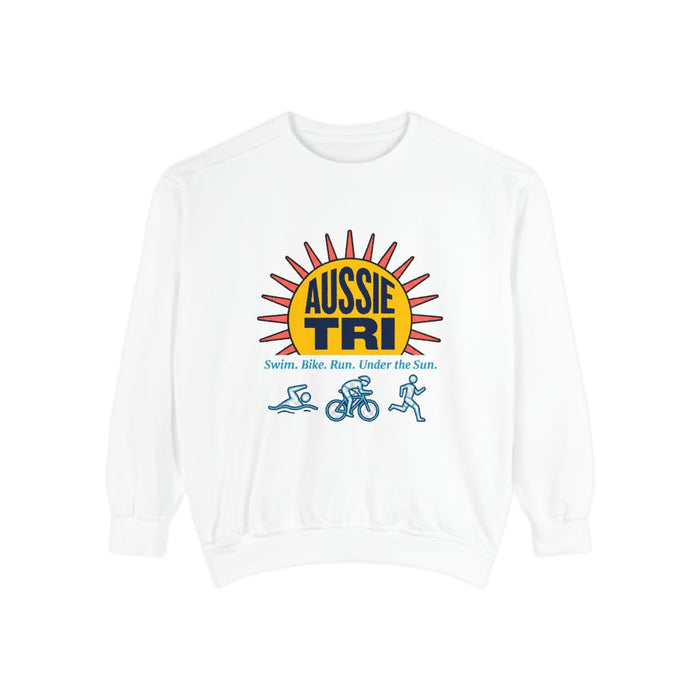 Proud Aussie Triathlete Crewneck Sweatshirt — Swim Bike Run Aussie Triathlete Gear