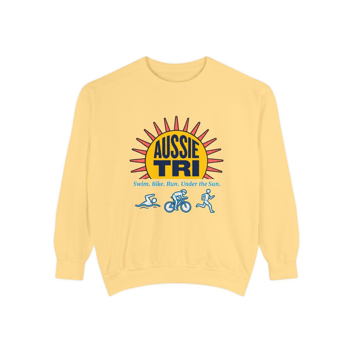 Proud Aussie Triathlete Crewneck Sweatshirt — Swim Bike Run Aussie Triathlete Gear