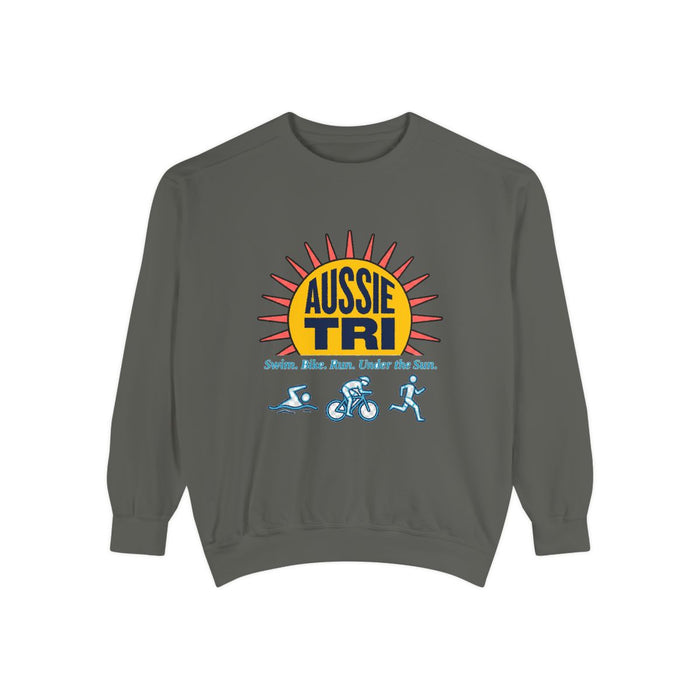 Proud Aussie Triathlete Crewneck Sweatshirt — Swim Bike Run Aussie Triathlete Gear