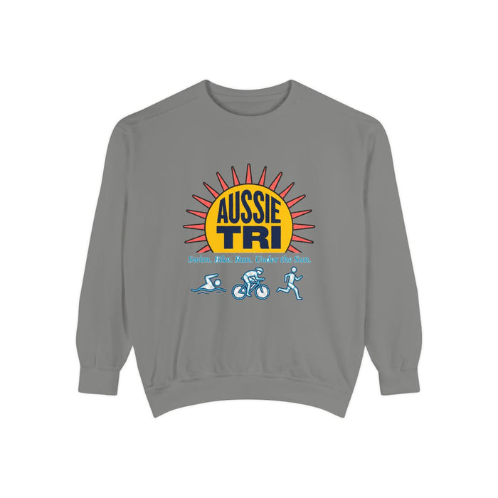 Proud Aussie Triathlete Crewneck Sweatshirt — Swim Bike Run Aussie Triathlete Gear
