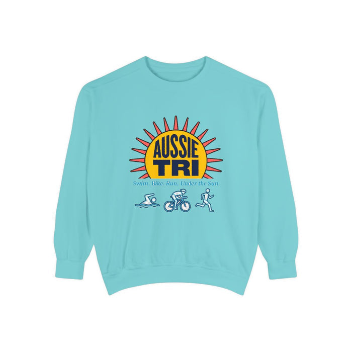Proud Aussie Triathlete Crewneck Sweatshirt — Swim Bike Run Aussie Triathlete Gear