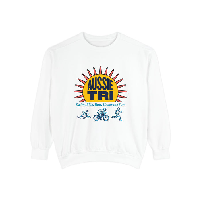Proud Aussie Triathlete Crewneck Sweatshirt — Swim Bike Run Aussie Triathlete Gear