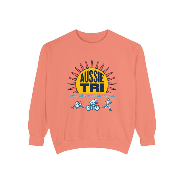 Proud Aussie Triathlete Crewneck Sweatshirt — Swim Bike Run Aussie Triathlete Gear