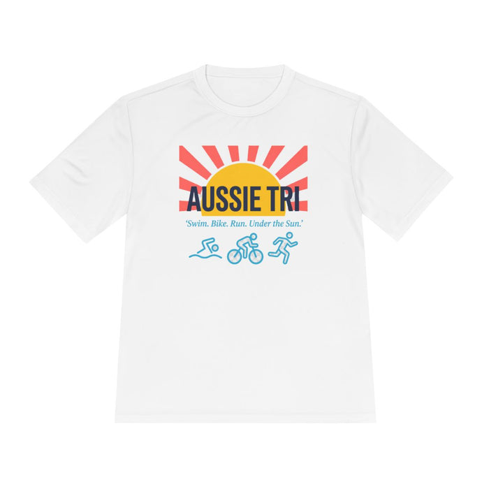 Proud Aussie Triathlete Moisture-Wicking Performance Tee — Swim Bike Run Aussie Triathlete Gear