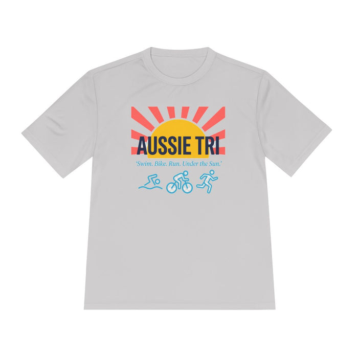 Proud Aussie Triathlete Moisture-Wicking Performance Tee — Swim Bike Run Aussie Triathlete Gear
