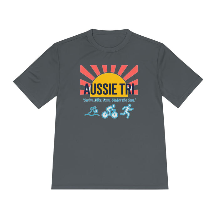 Proud Aussie Triathlete Moisture-Wicking Performance Tee — Swim Bike Run Aussie Triathlete Gear