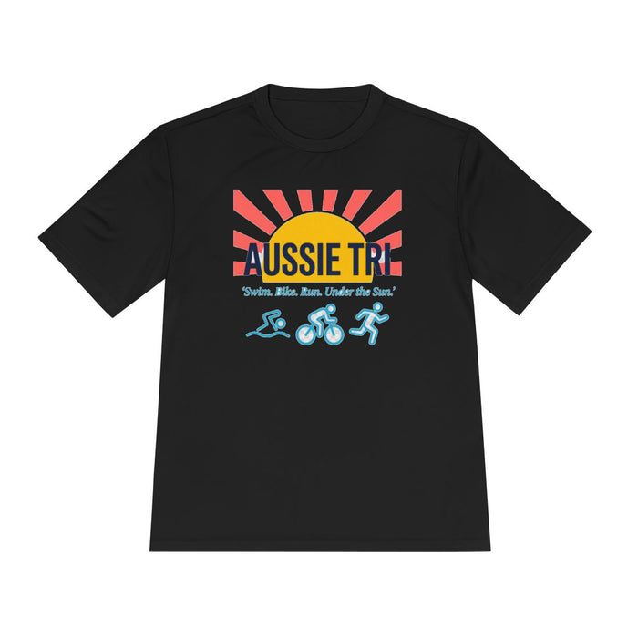 Proud Aussie Triathlete Moisture-Wicking Performance Tee — Swim Bike Run Aussie Triathlete Gear