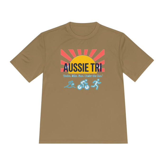 Proud Aussie Triathlete Moisture-Wicking Performance Tee — Swim Bike Run Aussie Triathlete Gear